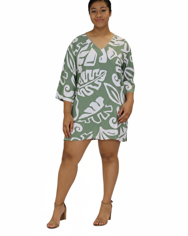 Island Breeze V-Neck Kaftan Top