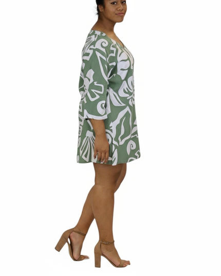 Island Breeze V-Neck Kaftan Top