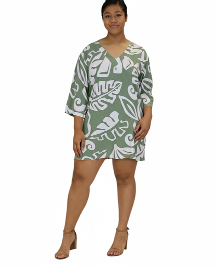 Island Breeze V-Neck Kaftan Top