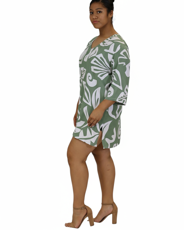 Island Breeze V-Neck Kaftan Top