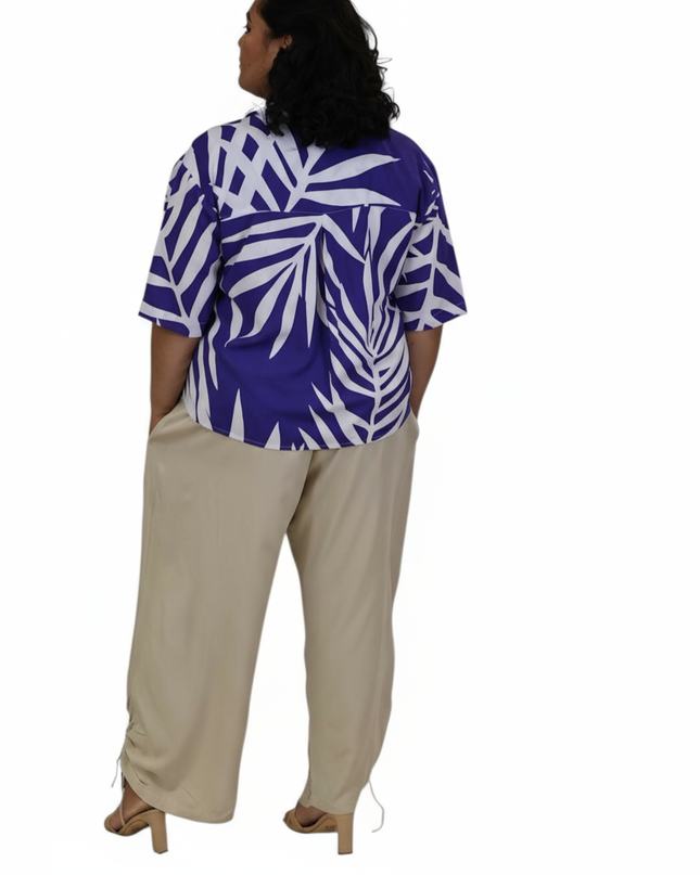 Fern Print Rayon Shirt Top