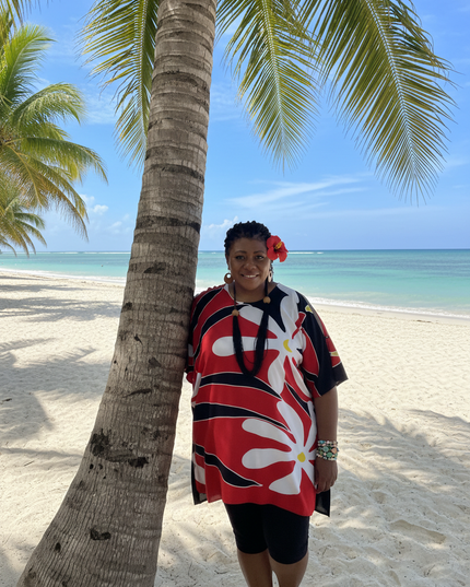 Rayon Floral Poncho Top-One Size