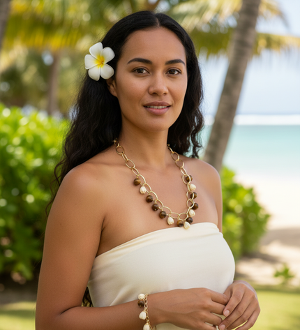 Pikake Bead Island Jewelry Set