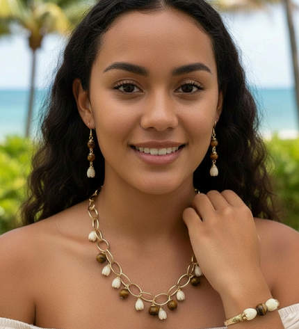 Pikake Bead Island Jewelry Set