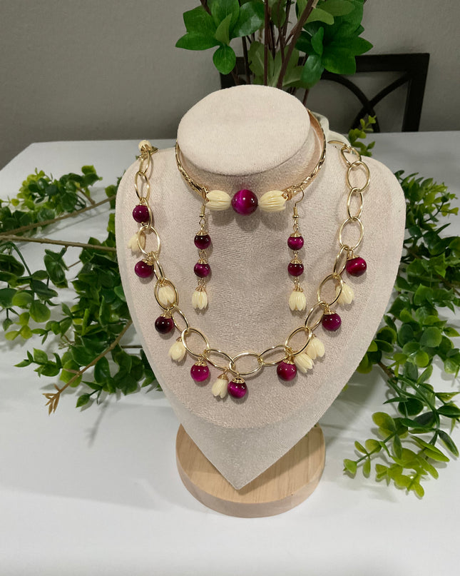 Pikake Bead Island Jewelry Set