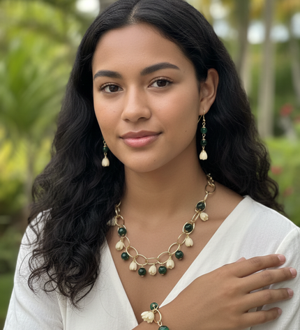 Pikake Bead Island Jewelry Set