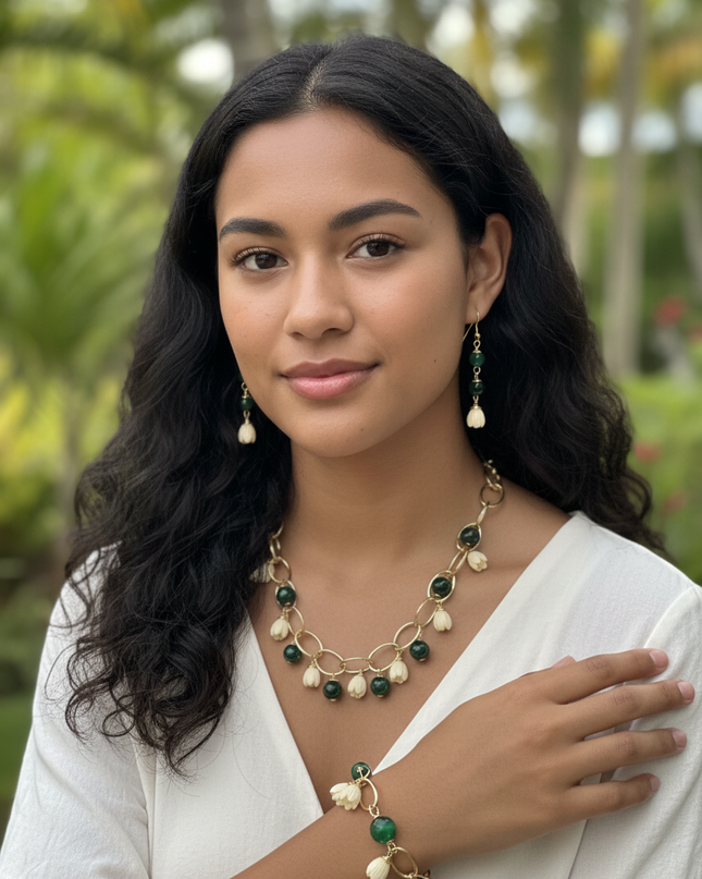 Pikake Bead Island Jewelry Set