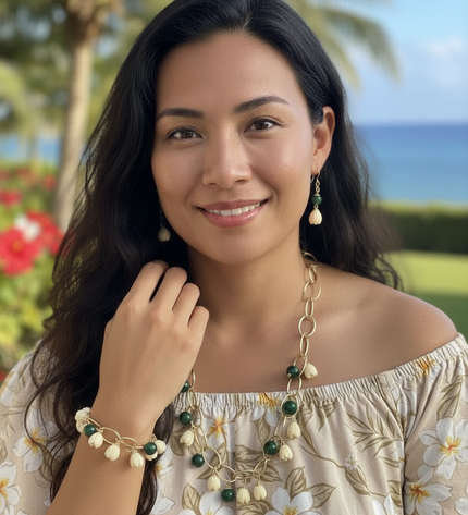 Pikake Bead Island Jewelry Set
