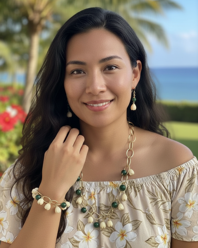 Pikake Bead Island Jewelry Set