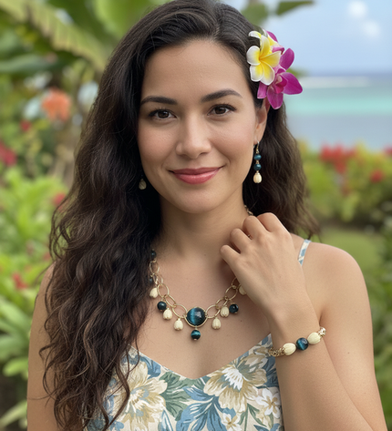 Pikake Bead Island Jewelry Set