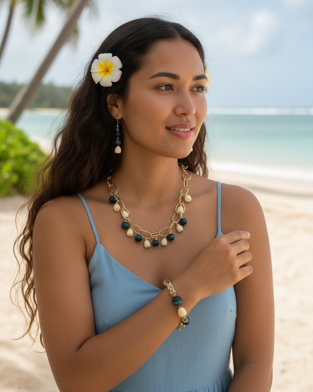 Pikake Bead Island Jewelry Set