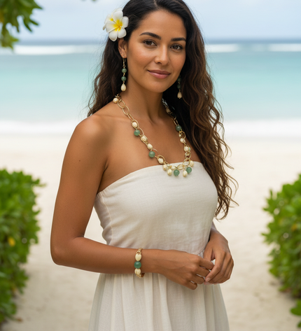 Pikake Bead Island Jewelry Set