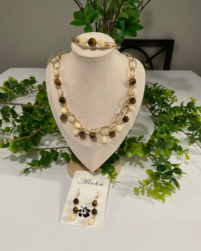 Pikake Bead Island Jewelry Set
