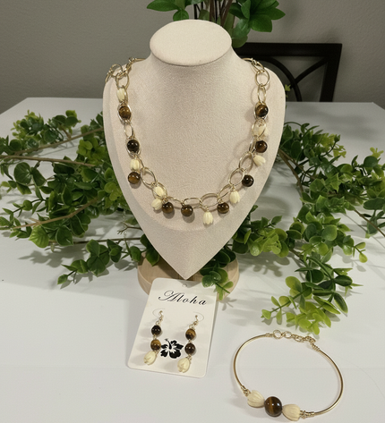 Pikake Bead Island Jewelry Set