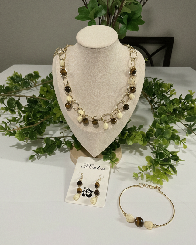 Pikake Bead Island Jewelry Set