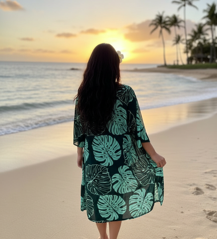 MONSTERA GREEN KIMONO