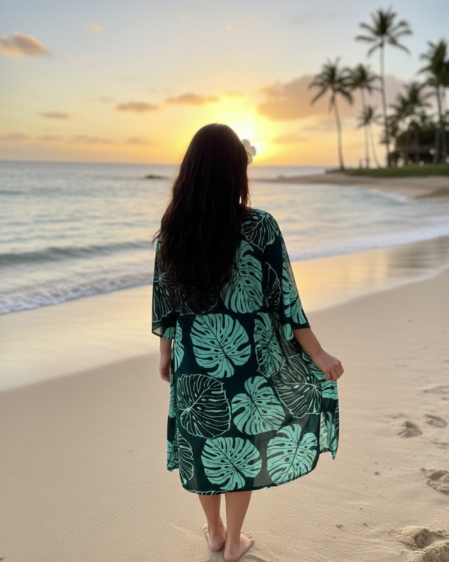 MONSTERA GREEN KIMONO