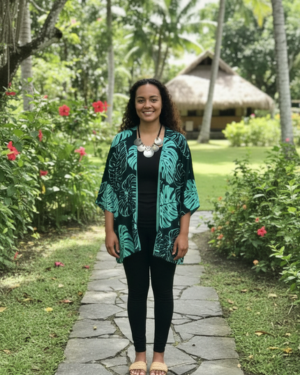 MONSTERA GREEN KIMONO