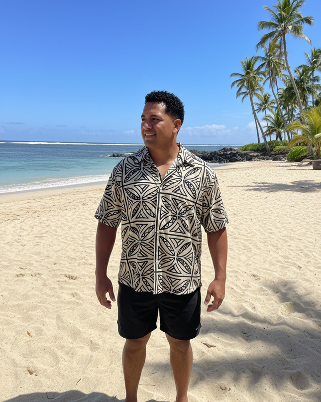 Men's Tribal Print Rayon Shirt