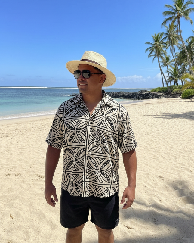 Men's Tribal Print Rayon Shirt