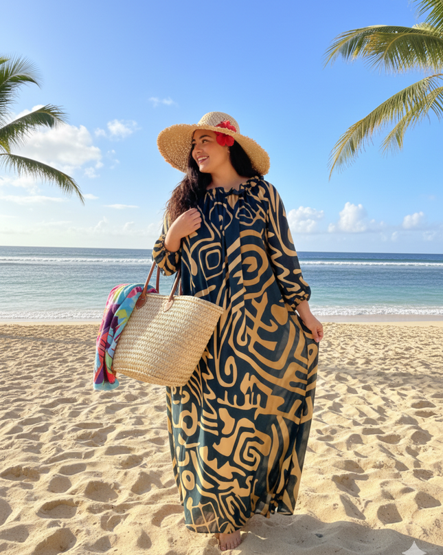 Chiffon Island Maxi Dress- Airy Summer Elegance