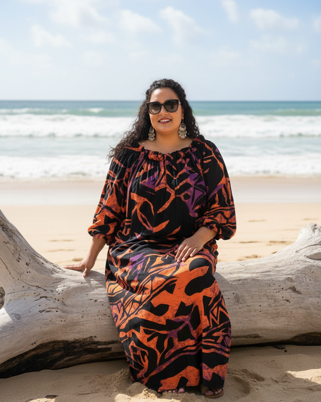 Lightweight Chiffon Maxi Dress - Flowy & Comfortable