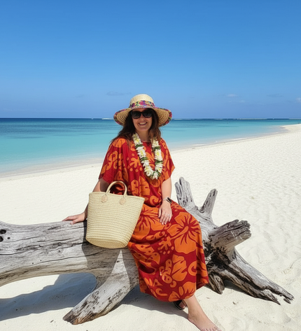 Short sleeve hibiscus maxi dress