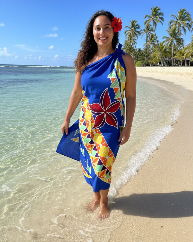 Tropical Print Rayon Sarong - One Size Beach Wrap