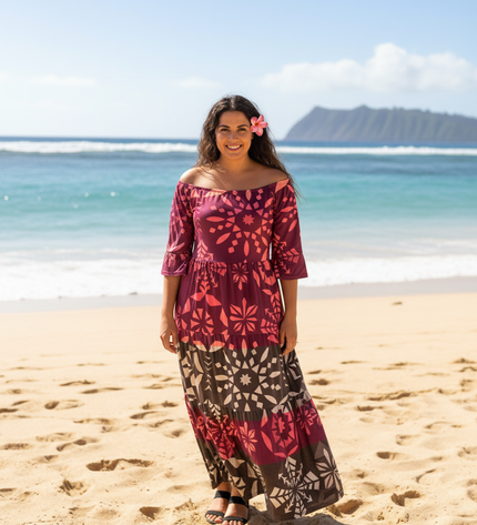 Multicolor Polyester Maxi Dress