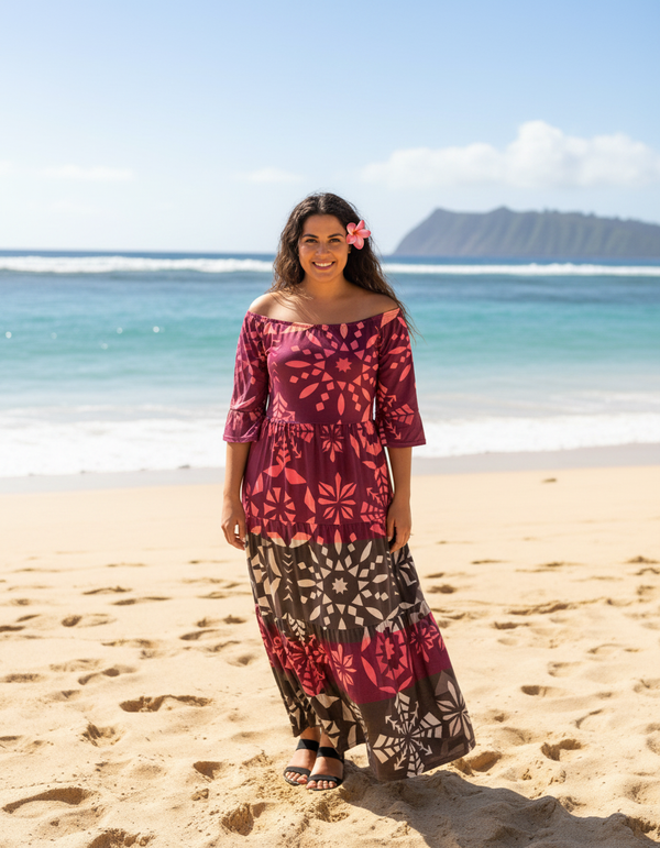Multicolor Polyester Maxi Dress
