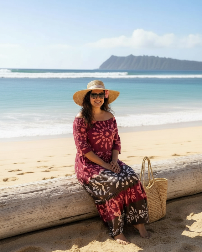 Multicolor Polyester Maxi Dress