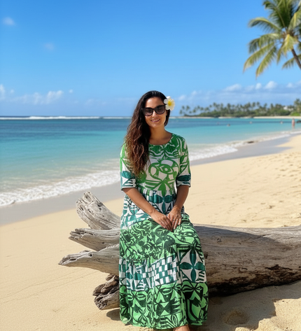 Multicolor Polyester Maxi Dress