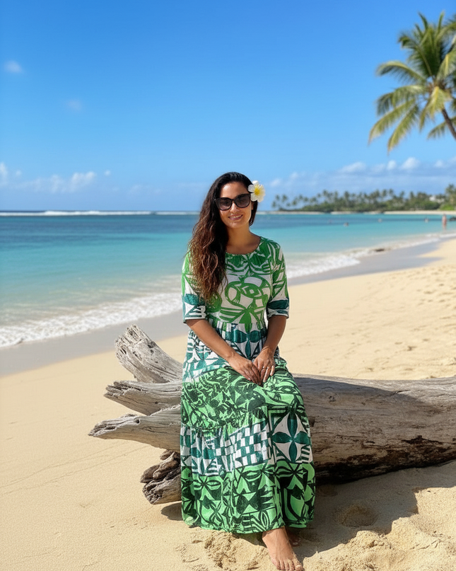 Multicolor Polyester Maxi Dress