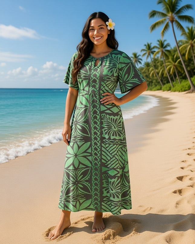 Polyester Milk Silk Maxi Dress