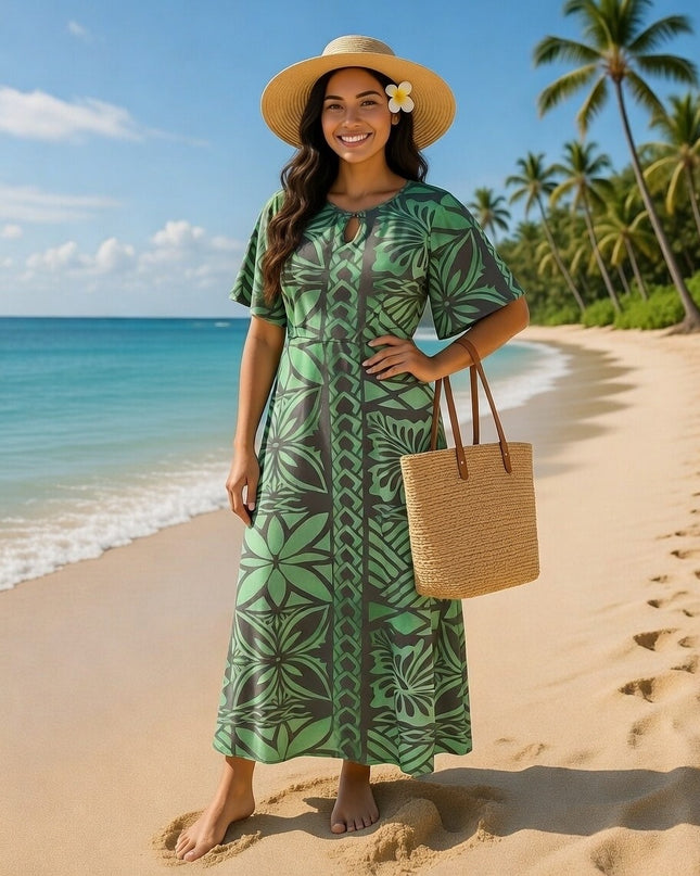 Polyester Milk Silk Maxi Dress