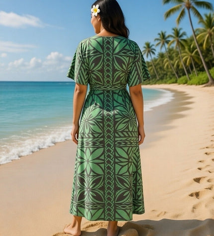 Polyester Milk Silk Maxi Dress