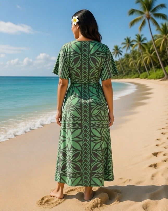 Polyester Milk Silk Maxi Dress