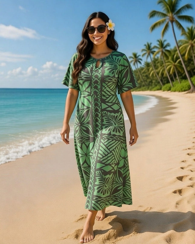 Polyester Milk Silk Maxi Dress