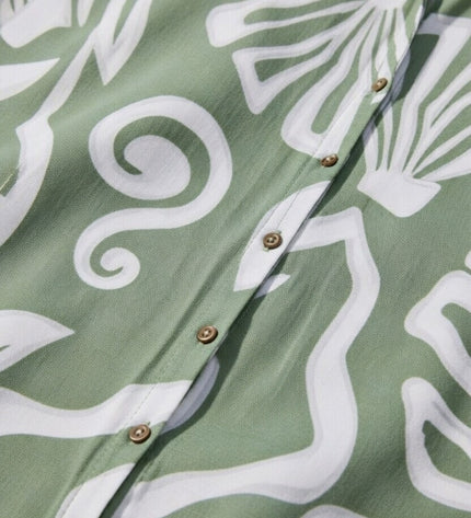 Island Escape Rayon Shirt Dress