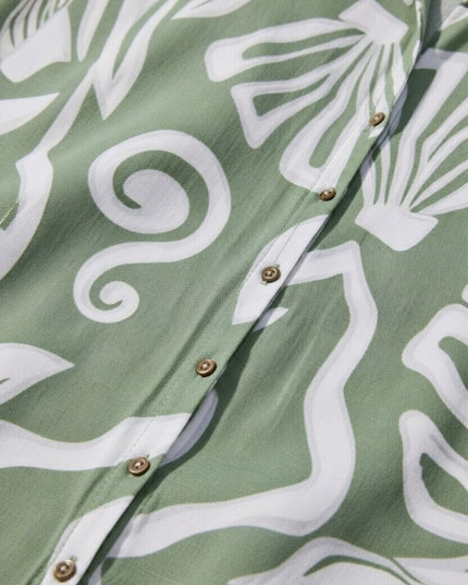 Island Escape Rayon Shirt Dress