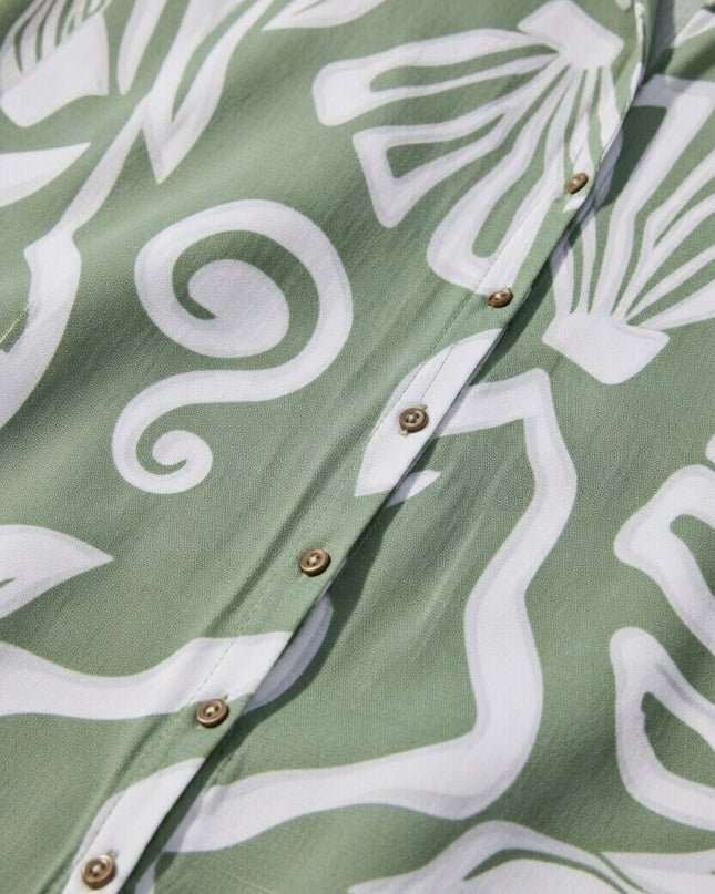 Island Escape Rayon Shirt Dress