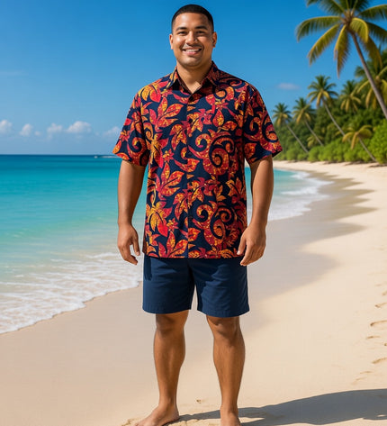 Rayon Men's Island Shirt -Bold & Relaxed