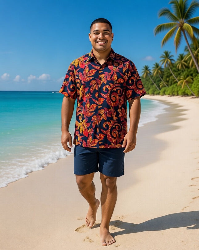 Rayon Men's Island Shirt -Bold & Relaxed