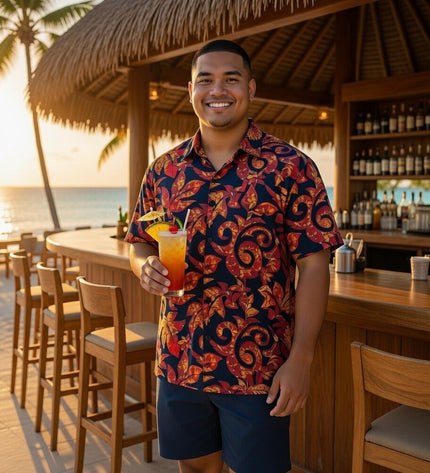 Rayon Men's Island Shirt -Bold & Relaxed