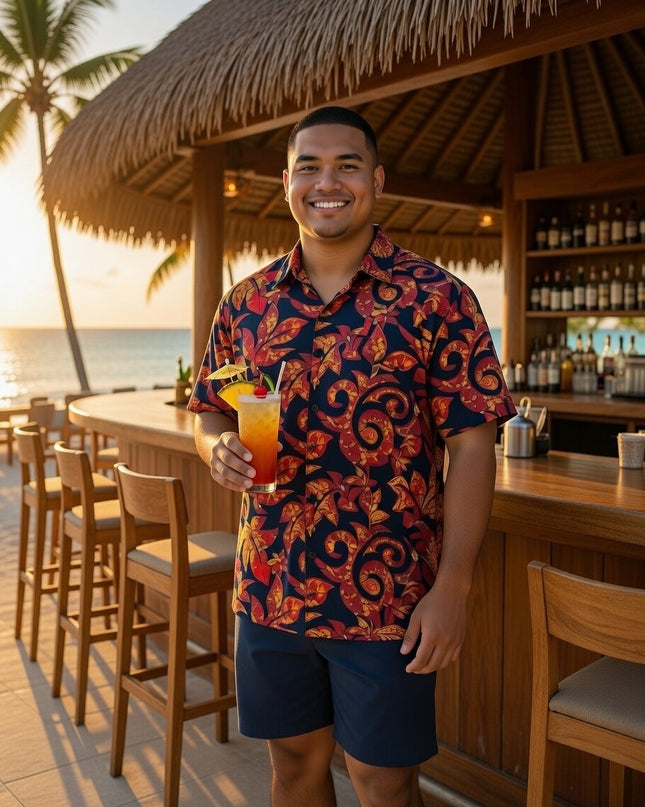 Rayon Men's Island Shirt -Bold & Relaxed