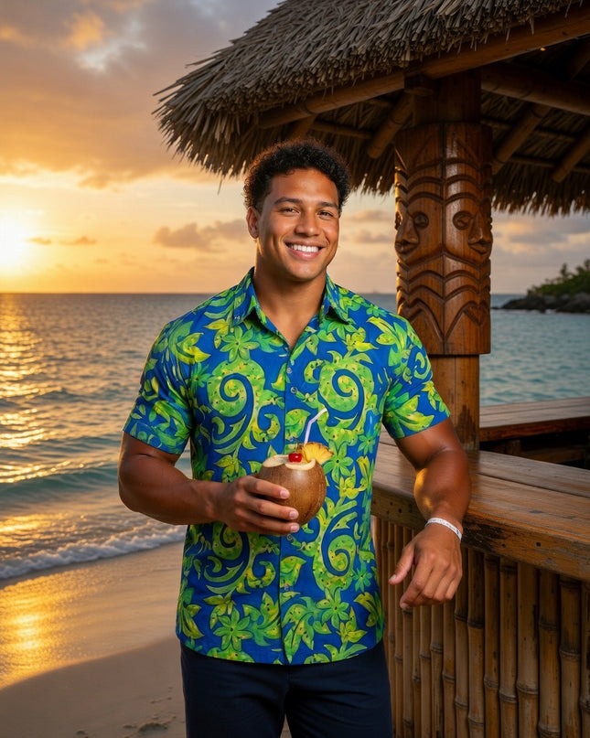 Rayon Men's Island Shirt -Bold & Relaxed