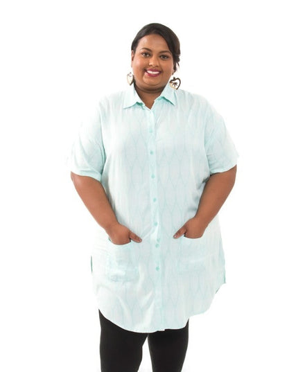 Mint Shield  Collar Dress