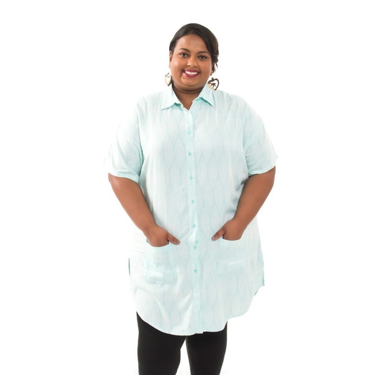 Mint Shield  Collar Dress