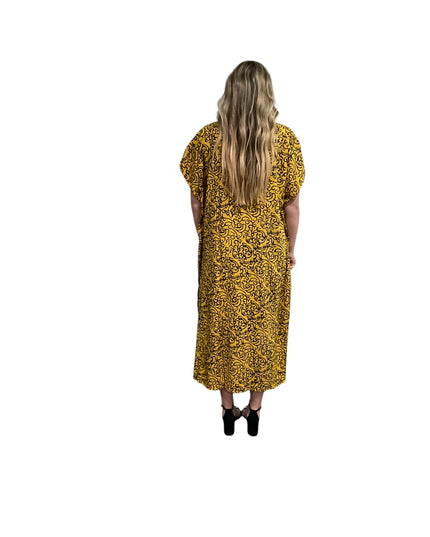 V-Neck Kaftan Long Dress