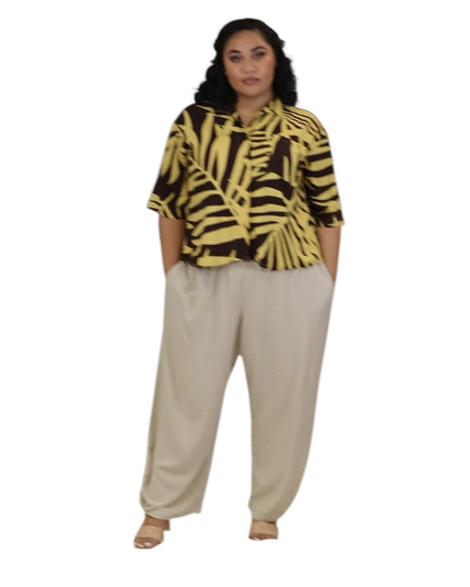 Fern Print Rayon Shirt Top